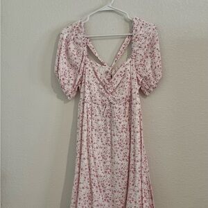 Trixxi Pink Floral Backless Dress